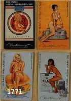 RAMOS, MEL, GEB. 1935, SET AUS VIER TELEFONKARTEN, JE CA. 8.5 X 5 CM