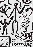 PENCK, A.R., GEB. 1939, CORRECTOR, LITHOGRAPHIE, HANDSIGNIERT, NUM. 26/100, CA. 29 X 21 CM