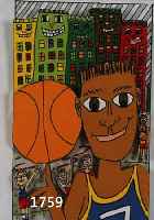RIZZI, JAMES, GEB. 1951, MISTER BASKETBALL, DREIDIMENSIONALE FARBLITHOGRAPHIE VON 1997, HANDSIGN., NUM. 343/350, CA. 10 X 6.5 CM