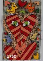 RIZZI, JAMES, GEB. 1951, MISS HEART, DREIDIMENSIONALE FARBLITHOGRAPHIE VON 1997, HANDSIGN., NUM. 301/350, CA. 10 X 6.5 CM