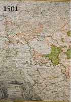 KUPFERSTICHKARTE VON HOMANN, 17. JH., HESSEN UND MAINZ, ELECTORATUS MOGUNTINUS, TEILKOLORIERT, LI. U. KARTUSCHE, CA. 55 X 46 CM, PP, U.GL., R.