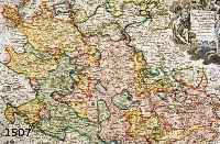 KUPFERSTICHKARTE VON HOMANN, UM 1700, PALATINATUS AD RHENUM, DAS KURFÜRSTENTUM PFALZ, MITTELBUG, KOLORIERT, RE. O. KARTUSCHE, CA. 48 X 56 CM