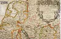 ZWEI KUPFERSTICHKARTEN VON PIERRE MORTIER AMSTERDAM, UM 1700, LE COURS DE LA RIVIERE DU RHIN, GRENZKOLORIT, EINE MIT PRACHTVOLLER KARTUSCHE, ...