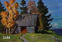 KAIGORODOFF, ANATOL, GEB. 1878 ST. PETERSBURG, HÜTTE AN DER KÜSTE, GOUACHE/PAPIER, RE. U. SIGN. UND DAT. 29, CA. 37 X 49 CM