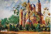 ANGST, OTTO, GEB. 1890 VÖHRENBACH, WAR AN- SÄSSIG IN MANNHEIM, DER DOM ZU SPEYER, ÖL/LWD, LI. U. SIGN. UND DAT. 1961, EINE RESTAURIERTE STELLE, ...