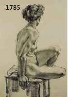 STAMMHAMMER, FERDINAND, 1901-1973 WIEN, SITZENDER WEIBLICHER AKT, KOHLEZEICHNUNG, RE. U. SIGN., CA. 44 X 32 CM, PP, U.GL., R.