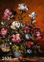 UNBEK. KÜNSTLER 2. HÄLFTE 20. JH., ÜPPIGES BLUMENSTILLEBEN IN DER ART VON P. MORRO, ÖL/LWD., UNLESERL. SIGN., 70 X 60 CM, R.