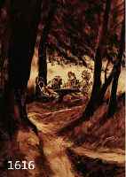 PATHé, MORITZ, 1893-1956, PICKNICK IM WALDE, MONOCHROME GOUACHE/MISCH- TECHNIK AUF MALKARTON, LI. U. SIGN., CA. 48 X 38 CM, R., MIT LEICHTEREN ...