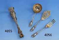 3-TEIL. PETIT-FOURS-BESTECK, FRANKREICH UM 1880/1900 , 950ER SILBER, EMILE PUIFORCAT, HISTORIZISTISCH, DURCHBRUCHARBEIT MIT SÄGEAR- BEIT, ...