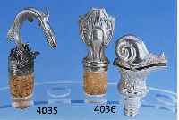 KONVOLUT ZIERKORKEN UND AUSGIEßER, 1 X BRUCKMANN UND SÖHNE, 925ER SILBER, DEUTSCH UM 1900, REINER JUGENDSTIL; 1 X DEUTSCHES REICHSPATENT, ...