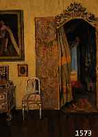 Spitta, Gertrud, geb. 1881 Berlin, studierte bei Hans Licht und Ernst Kolbe, hier: Interieur, Öl/Lwd, re. u. sign., ca. 63 x 49 cm, R.