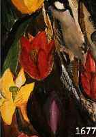 Sohl, Will, 1906 Ludwigshafen-1969 Heidelberg, Stilleben mit Tulpen, Öl/Malkarton, re. u. sign., ca. 79 x 33 cm, R.
