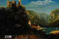 EYRE, L. O. Ä., LANDSCHAFTSMALER DES 19. JH., SCHLOSS SCHÖNBERG AM RHEIN (OBERWESEL), RÜCK- SEITIG BEZEICHNET: "THE CASTLE OF SCHÖNBERG ...