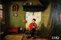 FINGER, NIEDERL. KÜNSTLER, 1. HÄLFTE 20.JH., HOLLÄNDER IN DER STUBE, ÖL/LWD, LI. U. SIGN., CA. 70 X 100 CM, R.