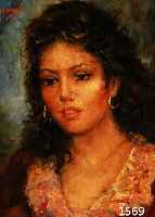 Unbekannter KÜnstler, um 1900, sign. Anton Angeli ??, Portrait einer jungen Frau, Öl/Lwd., 30 x 24 cm, Rahmen l. berieben