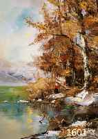 WEBER, K., MITTE 20. JH. ÖL/LWD., SEELANDSCHAFT MIT SPAZIERGÄNGER, 60 X 50 CM, RAHMEN