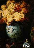 MONOGRAMMIST TILLMANNS, WERNER, DAT. 72, STILLEBEN MIT CHIN. VASE UND BLUMEN, MONOGRAMMIERT, 60 X 50 CM, RAHMEN