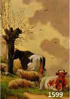 Wouterse, Th., ?, 30er Jahre, weidende Tiere, Öl/Lwd., signiert, 30 x 24 cm, Rahmen