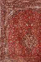 Keschan, Persien, 423 x 324cm, Ehz 3-4 Flor Wolle, ca.80 Jahre, sign. Farstchi.