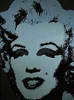 Warhol, Andy, 1928-1987, Marylin, Farbsieb- druck aus der Edition Sunday B. Morning, rÜckseitig gestempelt: Fill in your own signa- ture, ca. 90.5 ...