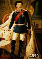 FREISTEDT, ZEITGENÖSSISCHER MALER, PORTRÄT KÖNIG LUDWIG II., ÖL/LWD, SIGN., CA. 50 X 60 CM, R.