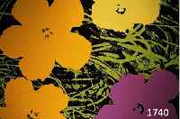WARHOL, ANDY, 1928-1987, FLOWERS, FARBSIEB- DRUCK AUS DER EDITION SUNDAY B. MORNING, RÜCKSEITIG SO GESTEMPELT UND MIT STEMPEL: FILL IN YOUR OWN ...