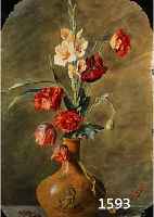 BERWALD, LUDWIG, GEB. 1865 IN BERLIN, ZEICHNER UND ILLUSTRATOR, LEHRTE IN BERLIN, BLUMENSTILLEBEN IN VASE, AQUARELL, SIGN., 62 X 44 CM, UNTER GLAS ...