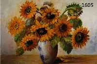 KRÜGER, BOTHO, BERLINER KÜNSTLER MITTE 20.JH., SONNENBLUMEN IN VASE, ÖL/LWD. SIGN., 60 X 80 CM, R.