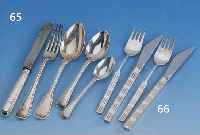 38-teiliges Besteck, u.a. Wilkens Bremen, 800er Silber, Spatenform mit Augsburger Faden, nicht zus.-geh., aber passend, Bes.-Monogr. HS und RS, ...