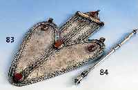 RÜckenplatte, sogn. Asik, Turkmenistan um 1900/10, Silberblech, Treibarbeit, Kar- neole, graviert, Filigranarbeit, Gebr.-Spuren, links unten min. ...