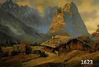 SPÖRL, ERICH, MÜNCHENER LANDSCHAFTSMALER 1. HÄLFTE 20. JH., WETTERSTEIN BEI GARMISCH, ÖL/LWD. SIGN U. ORTSBEZ. MÜNCHEN, VERSO AUF KEILRAHMEN ...