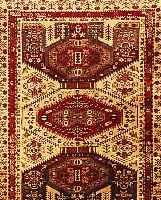 Azerbajan, Rußland, 140 x 110cm, Wolle auf Wolle, Ehz 3,ca 50 Jahre.