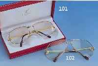 Cartier-Brille, vergoldet, berieben, GleitsichtglÄser, Tragespuren