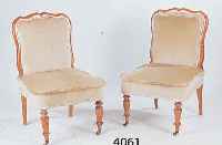 PAAR SESSEL, DEUTSCH, UM 1890, BUCHE, NEU GEPOLSTERT UND BEZOGEN, HOLZ MIT GEBRAUCHS- SPUREN, CA. 86X51X43 CM, SH. CA. 40 CM