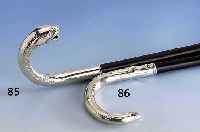 Spazierstock, deutsch um 1900/05, 800er Silber, Raubtierkopf, Schuß Eberesche, Bes.-Monogr., L. ca. 86 cm, Spitze sek.