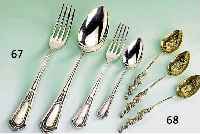 17 Menuegabeln, 12 FrÜhstÜcksgabeln, 8 MenuelÖffel und 12 KaffeelÖffel, deutsch um 1900, klassizistisch, 800er Silber, total ca. 2300 g, ...
