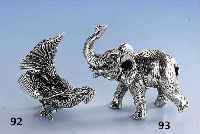Tischdekoration: Auerhahn, 925er Silber massiv ca. 245 g, H ca. 7 cm, naturalist.-ideal. Darstellung