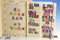Briefmarkensammlung ca. 1945-1956, dabei Zonenmarken, Blcoks Nationaltheater Weinmar, Hannover-Messe-Blcok, Bundesrep.: 100 Jahre Briefmarken 30 ...