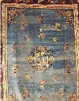 CHINA, CHINA, UM 1930, WOLLE AUF BAUMWOLLE, CA. 365 X 267 CM, EHZ 3-4