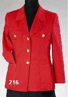 LOUIS FERAUD Blazer, rote Schurwoll/Kaschmir, l. taill. Form, Gr. 40, 3 KnÖpfe, aufgesetzte Taschen, Brusttaschen mit KnÖpfen, RÜckenl. ca. 71 ...