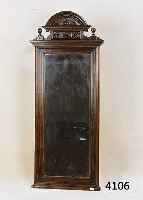 SPIEGEL, DEUTSCH, 1880-90, GRÜNDERZEIT, EKLEZISTISCH, NUßBAUM MASSIV BZW. NUßBAUM FUR- NIER, SPIEGELGLAS AUS DER ZEIT, REICH GESCHNITZT, ...