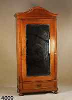 WÄSCHE- BZW. KLEIDERSCHRANK, DEUTSCH, 1880/90, GRÜNDERZEIT, KORPUS WEICHHOLZ, WURZELNUß- URNIER, Z.T. GESPIEGELT (SCHUBLADE), SPIEGEL ...