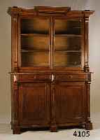 AUFSATZSCHRANK, NORDDEUTSCH, 1870/80, KORPUS WEICHHOLZ, FRONT UND TRAGETEILE EICHE MASSIV, LISENEN GERIEFT, AUFGESETZTE ABSTRAKTE POLYGONE TEILE, ...