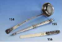 Thorazeiger, Rußland nach 1950, nach dem Vorbild von 1830/40, 84er Silber, graviert, Halbedelsteinbesatz, L ca. 28 cm