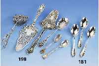 12 KaffeelÖffel, 800er Silber, wohl Bruckmann Heilbronn, deutsch um 1900/10, grav., gute QualitÄt, Bes.-Mon. KS lig., in Orig.-Etui