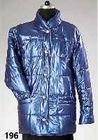 ESCADA, Margaretha Ley, Winterjacke, Polyester/Polyurethan, electricblau, gefÜttert, Futter im Sternenhimmeldesign, Gr. 38, RÜckenl. ca. 84 cm