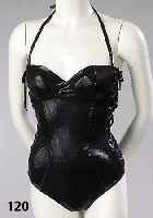 VERSACE-ISTANTE Swim-Suit, Gr. 40, Polyamide/Elasthan/Baumwolle, schwarz, Glitzeroptik, Miederdesign, ungetragen