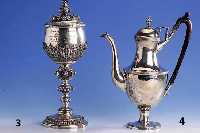 Kaffeekanne, Lissabon um 1770/80, Silber gepr., reiner Klassizismus, Über- gang zum Empirestil, glatte elegante Form, ausgefallene ...
