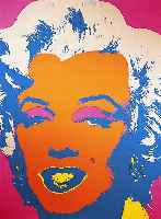 Warhol, Andy, 1928 - 1987, Marylin, Farbsiebdruck, rÜckseitig gestempelt: Edition Sunday B. Morning und: Fill in Your own name, ca. 91 x 91 cm