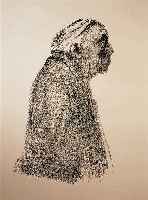 Kollwitz, KÄthe, 1867-1945, Selbstbildnis im Profil nach Rechts, 1938, Lithographie auf glattem festen Velin, re. u. handschriftl. von Hans ...